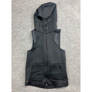 Under Armour UA Vest Women's XS Black Loose Hooded Full Zip Pockets High Neck